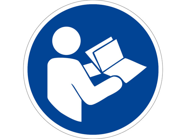 Aufkleber M002 Gebrauchsanweisung beachten