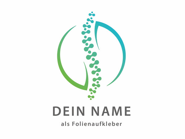 Aufkleber Physiotherapie logo Wirbelsäule