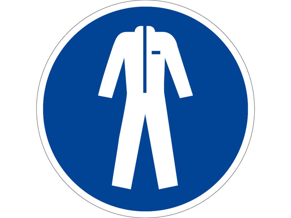 Aufkleber Schutzkleidung benutzen M010