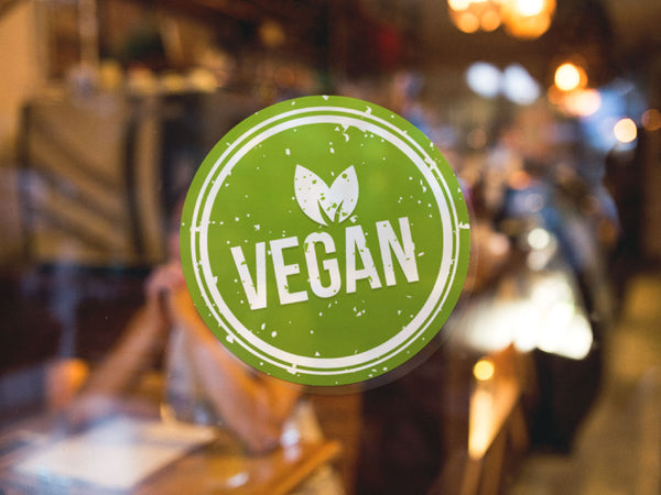 Aufkleber Vegan Rund