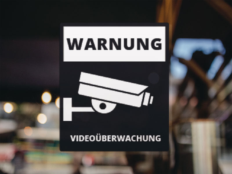 Aufkleber „Videoüberwachung In Betrieb“ – Selbstklebend, Wasserfest, Aus UK, Für Fenster & Türen