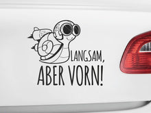 Laden Sie das Bild in den Galerie-Viewer, Autoaufkleber Schnecke Langsam aber vorn