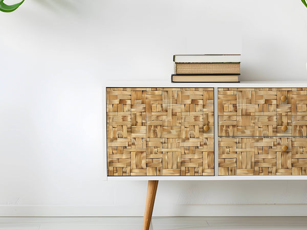 Möbelfolie Bambus geflecht