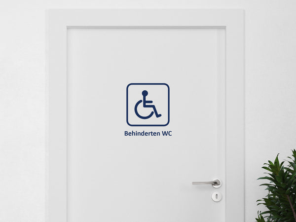 Aufkleber Behinderten Piktogramm Rahmen