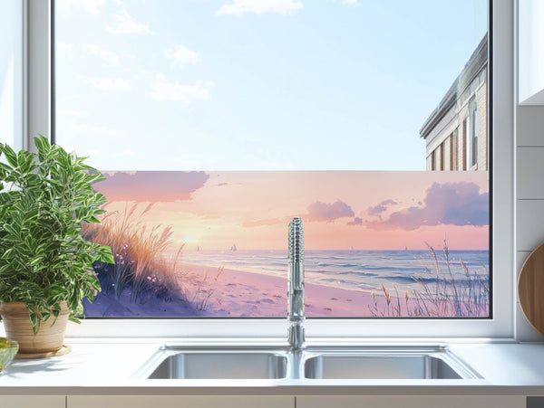 Milchglasfolie Düne Sonnenaufgang