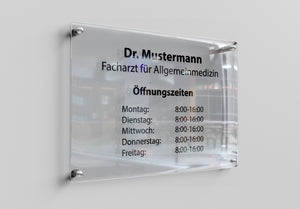 Panneau d'entreprise en verre acrylique extérieur 3:2
