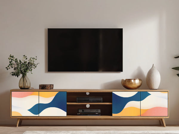 Möbelfolie Farbige Wellen