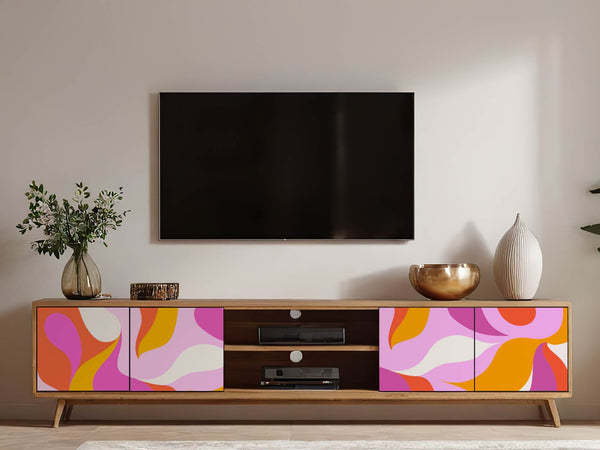 Möbelfolie Retro knallig Rot