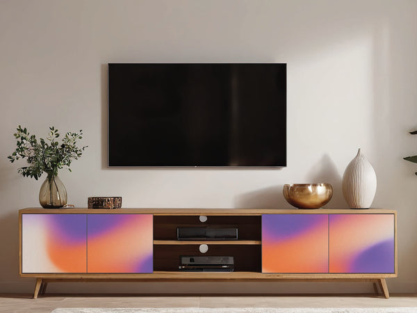 Möbelfolie Lila Rot Weiß Verlauf