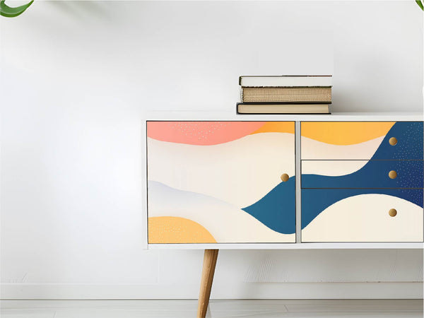 Möbelfolie Farbige Wellen