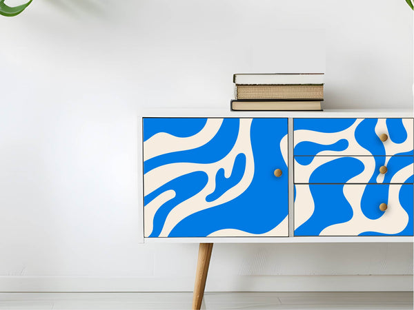 Möbelfolie organisches Wellenmuster