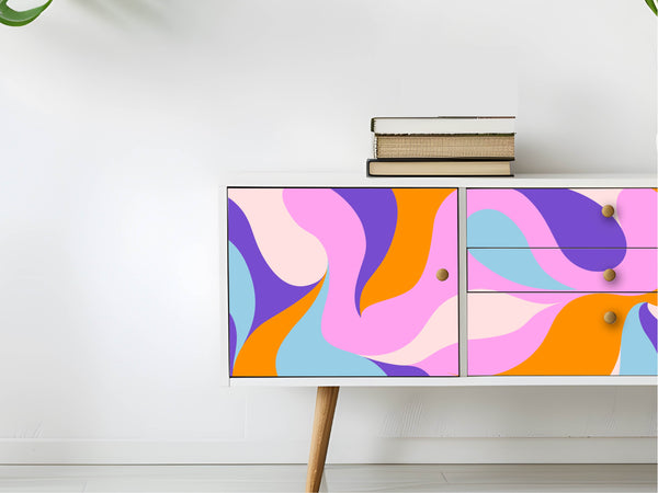 Möbelfolie Retro Knallig