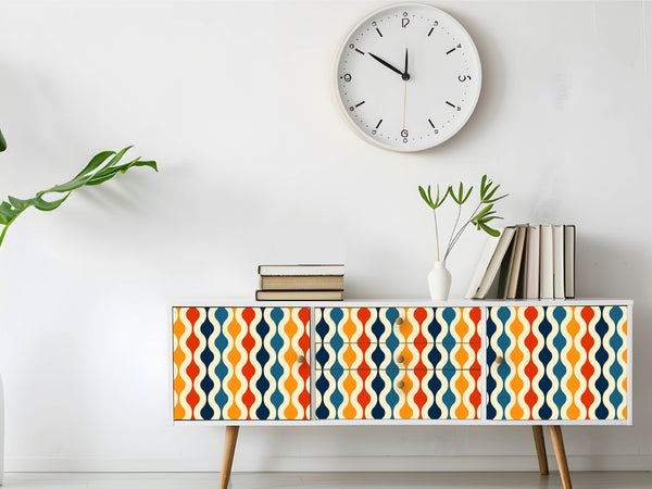 Möbelfolie Retro Nostalgie Sideboard Komplett