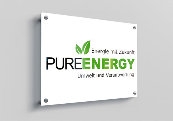 Firmenschild Acrylglas Außen 3:2