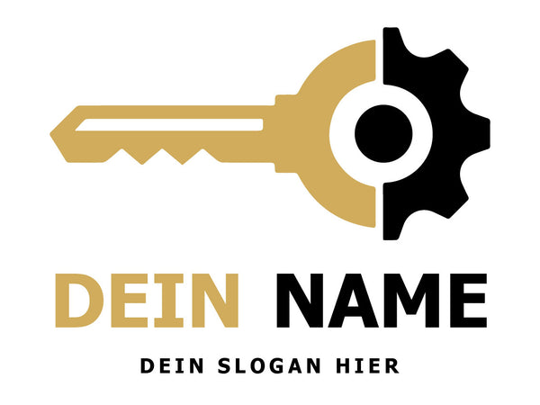 Aufkleber Schlüsseldienst Logo mit Namen