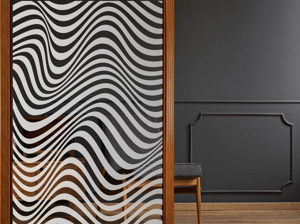 Milchglasfolie Twisted Lines Sichtschutzfolie