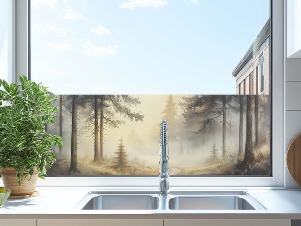 Milchglasfolie Waldnebel