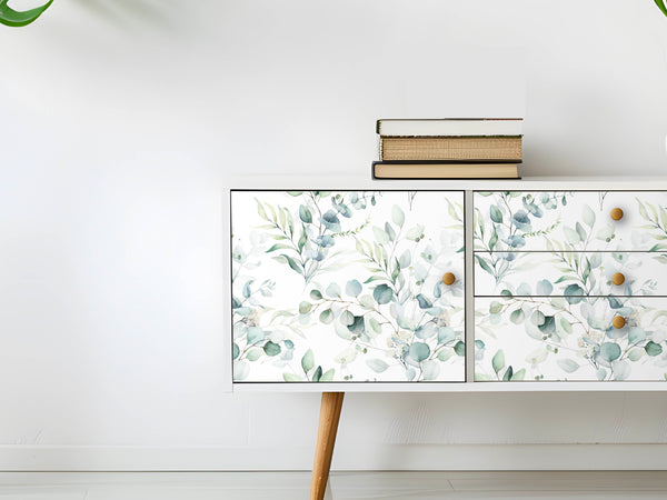 Möbelfolie Wasserfarben Blumen