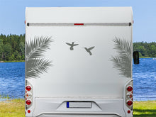 Cargue la imagen en el visor de la galería, RV Decal Palm Leaves Hummingbird