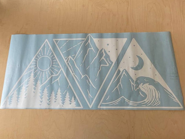 Aufkleber Wald, Berge & Wasser 120cm