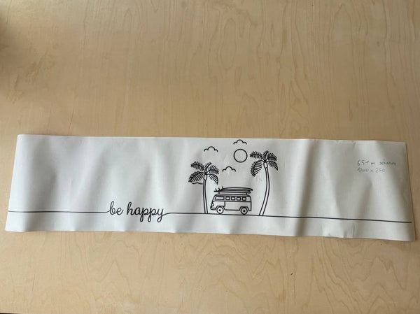 Aufkleber Be Happy Camper 120cm x 25cm