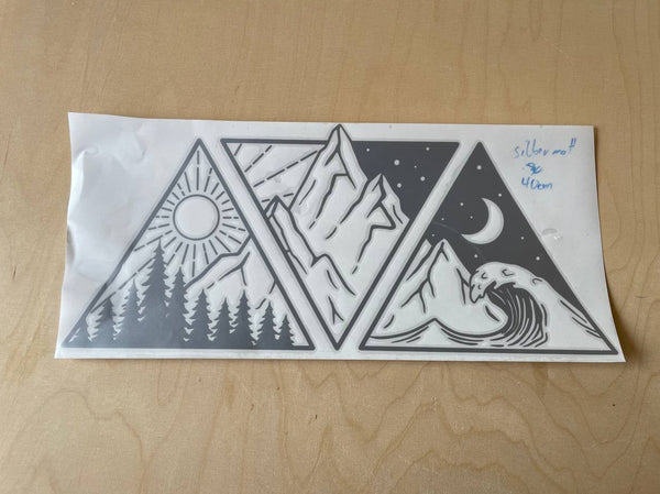 Aufkleber Wald, Berge & Wasser 40cm