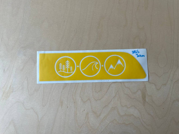 Aufkleber Wald, Welle & Berge im Kreis Negativ 30cm