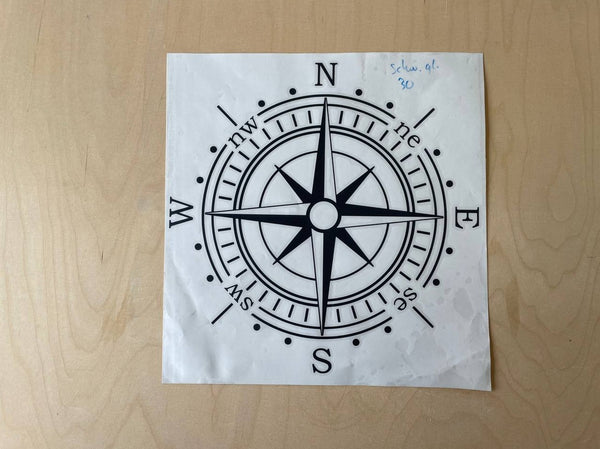 Aufkleber Kompass 30cm