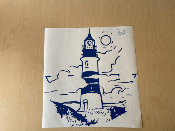 Aufkleber Leuchtturm 58cm