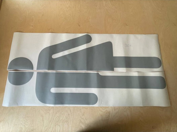 Aufkleber WC Toilette Männlich Weiblich Rund Piktogramm 140cm