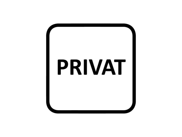 Aufkleber Privat Rahmen