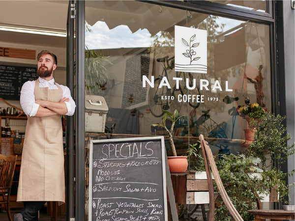 Schaufensteraufkleber eigenes Motiv plotten - einfarbig