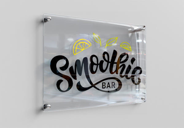 Firmenschild Acrylglas Außen 3:2