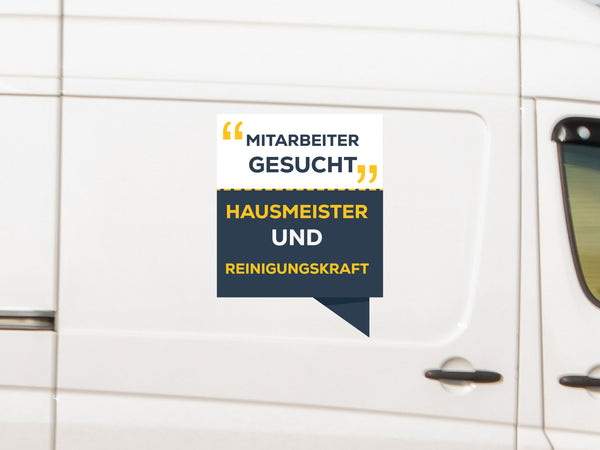 Aufkleber Mitarbeiter gesucht Sprechblase