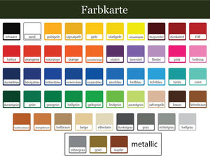Aufkleber Maler Logo Farbklecks+Motiv personalisierbar farbkarte