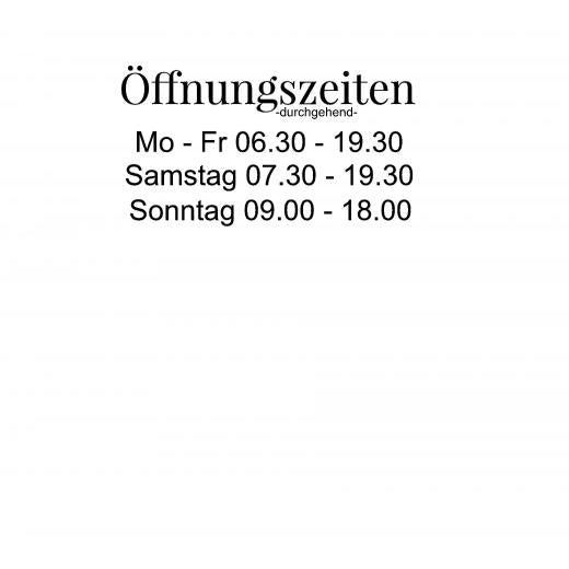 Öffnungszeiten Aufkleber selber gestalten