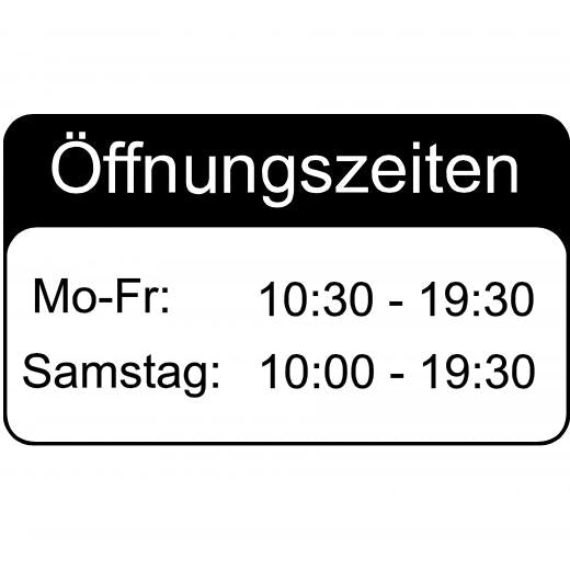 Öffnungszeiten Aufkleber selber gestalten