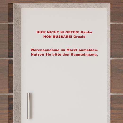 Türaufkleber selber gestalten