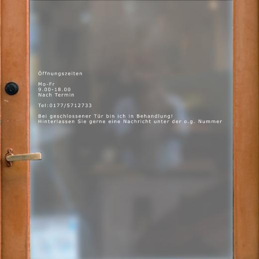 Öffnungszeiten Aufkleber selber gestalten