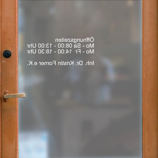 Öffnungszeiten Aufkleber selber gestalten