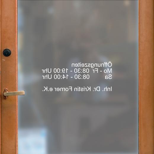 Öffnungszeiten Aufkleber selber gestalten