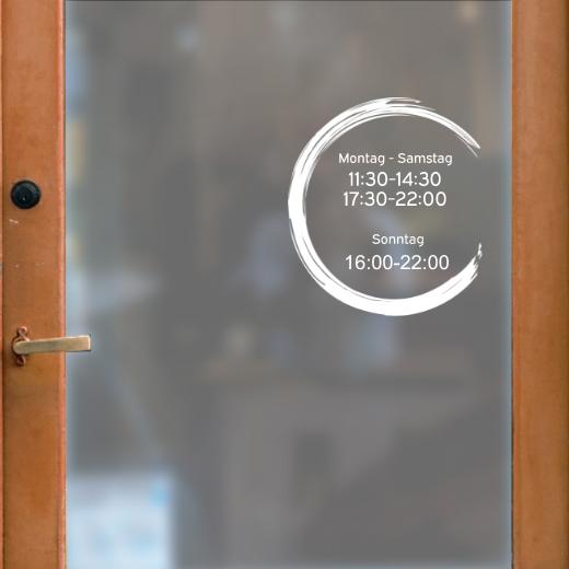 Öffnungszeiten Aufkleber selber gestalten
