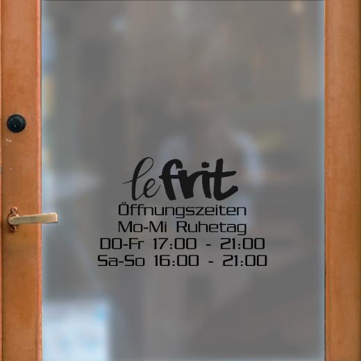 Öffnungszeiten Aufkleber selber gestalten