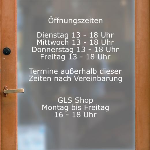 Öffnungszeiten Aufkleber selber gestalten