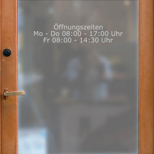 Öffnungszeiten Aufkleber selber gestalten