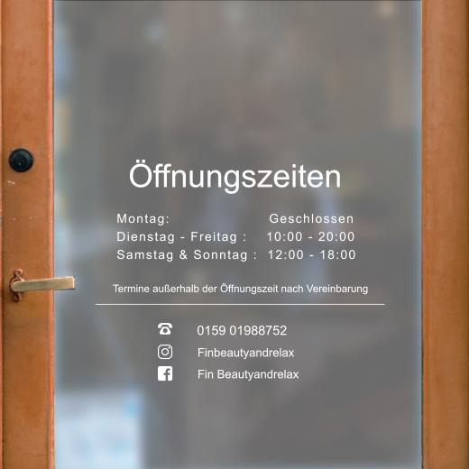 Öffnungszeiten Aufkleber selber gestalten