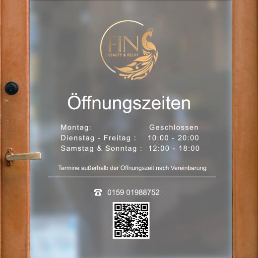 Öffnungszeiten Aufkleber selber gestalten