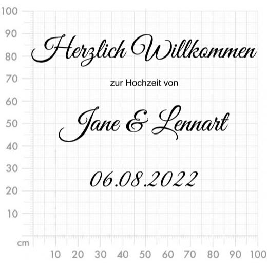 Aufkleber selber gestalten - Arbeitsfläche 100cm x 100cm