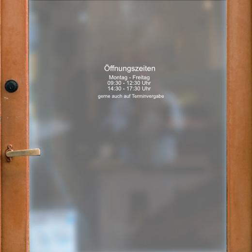 Öffnungszeiten Aufkleber selber gestalten