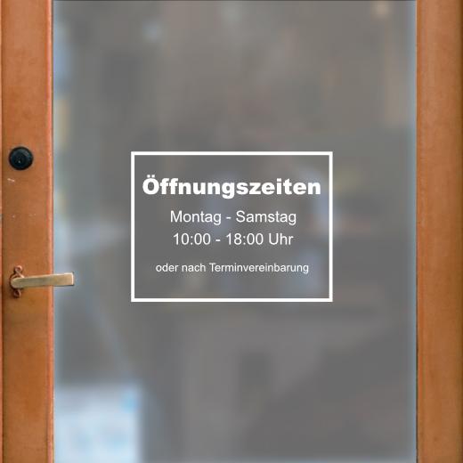 Öffnungszeiten Aufkleber selber gestalten
